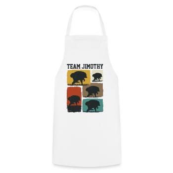 Jimothy Viral Raccoon Funny Team Jimothy - Cooking Apron - white - Front - AI Model Male 185 dark (185cm)