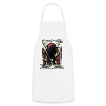 Jólakötturinn Chat de Noël Islandais - Tablier de cuisine - blanc - Devant - AI Model Male 185 dark (185cm)