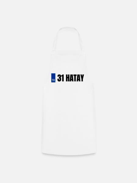 31 Hatay Kennzeichen | Türkisches Kennzeichen - Kochschürze - Weiß