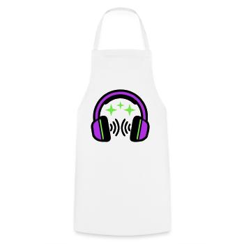 Headphones Stars Icon - Cooking Apron - white - Front - AI Model Male 185 dark (185cm)