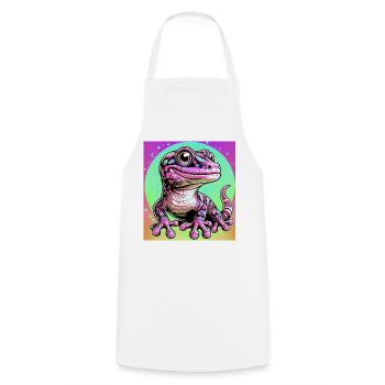 Gecko - Cooking Apron - white - Front - AI Model Male 185 dark (185cm)