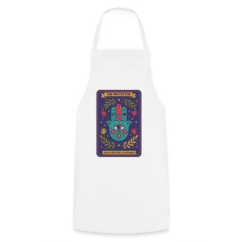Spirituality Sacred Geometry The Protector - Cooking Apron - white - Front - AI Model Male 185 dark (185cm)