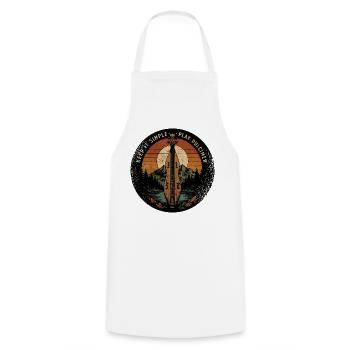 dulcimer dulcimer musician plucked instrument - Cooking Apron - white - Front - AI Model Male 185 dark (185cm)