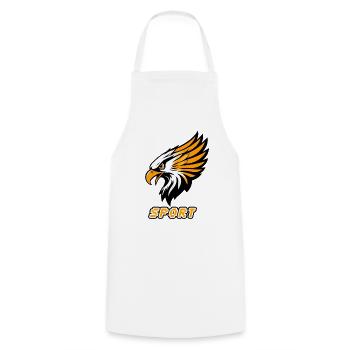 Sports Eagle Orange-Weiß - Kochschürze - Weiß - Vorne - AI Model Male 185 dark (185cm)