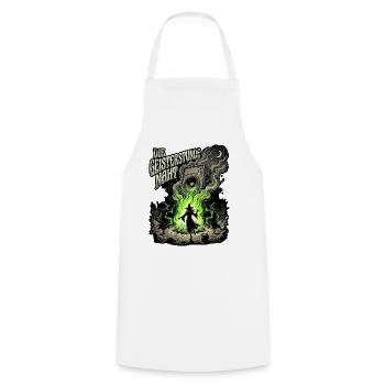 Fête des sorcières d’Halloween - Tablier de cuisine - blanc - Devant - AI Model Male 185 dark (185cm)