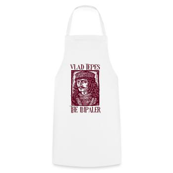 Portrait du Empaleur de Vlad Tepes - Tablier de cuisine - blanc - Devant - AI Model Male 185 dark (185cm)