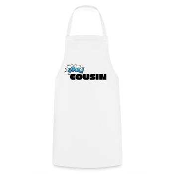 Cool Cousin lettering for the cool cousin - Cooking Apron - white - Front - AI Model Male 185 dark (185cm)
