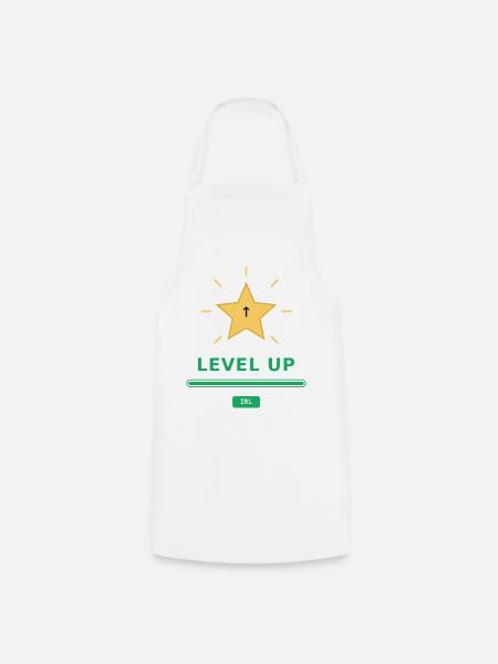 Level Up IRL – Gamer Motivation - Cooking Apron - white