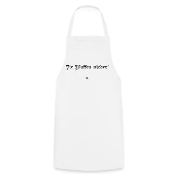 Bertha von Suttner - Die Waffen nieder! - Kochschürze - Weiß - Vorne - AI Model Male 185 dark (185cm)