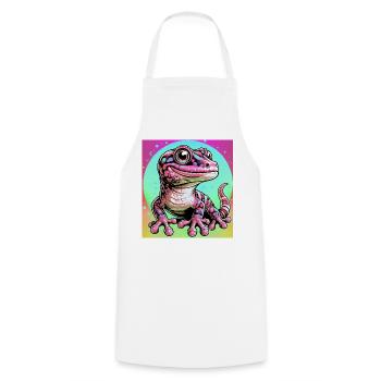 Gecko - Cooking Apron - white - Front - AI Model Male 185 dark (185cm)
