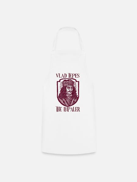 Vlad Tepes Impaler Motiv - Kochschürze - Weiß