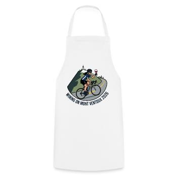 Wining On Mont Ventoux 2026 - Cooking Apron - white - Front - AI Model Male 185 dark (185cm)