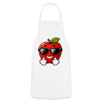 Süßer Kawaii Apfel mit Daumen hoch - Kochschürze - Weiß - Vorne - AI Model Male 185 dark (185cm)