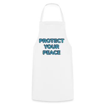 Protect Your Peace - Cooking Apron - white - Front - AI Model Male 185 dark (185cm)