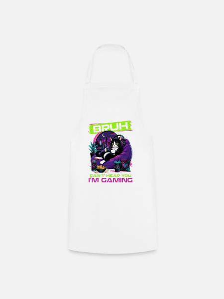 Gamer Gaming Cat Video Game - Kochschürze - Weiß