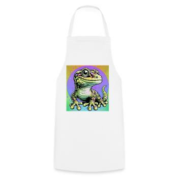 Gecko - Cooking Apron - white - Front - AI Model Male 185 dark (185cm)