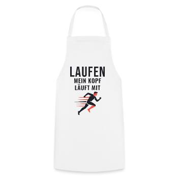 Laufen Mein Kopf Läuft Mit Läufer Geschenk - Kochschürze - Weiß - Vorne - AI Model Male 185 dark (185cm)