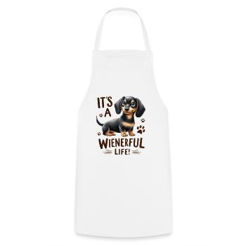 Wienerful Life Dackel lustige Hundedesign-Merch - Kochschürze - Weiß - Vorne - AI Model Male 185 dark (185cm)