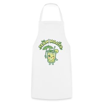 JGA Mojito Cocktail Barkeeper - Kochschürze - Weiß - Vorne - AI Model Male 185 dark (185cm)