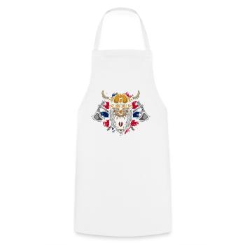 Norway Vacation Norge Fjords Travel Scandinavian - Cooking Apron - white - Front - AI Model Male 185 dark (185cm)