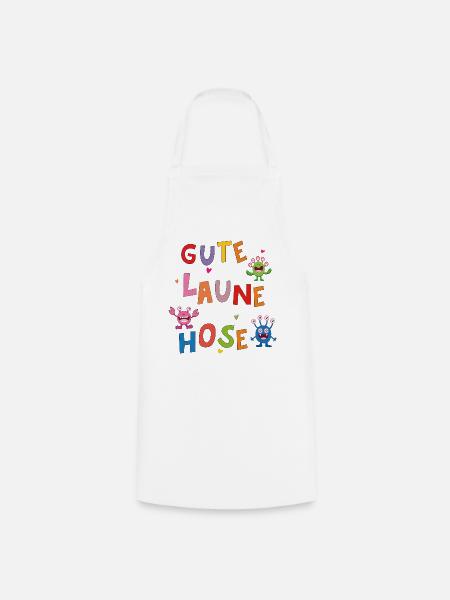 Gute Laune Hose  - Kochschürze - Weiß