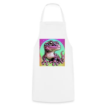 Gecko - Cooking Apron - white - Front - AI Model Male 185 dark (185cm)