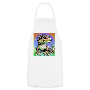 Gecko - Cooking Apron - white - Front - AI Model Male 185 dark (185cm)