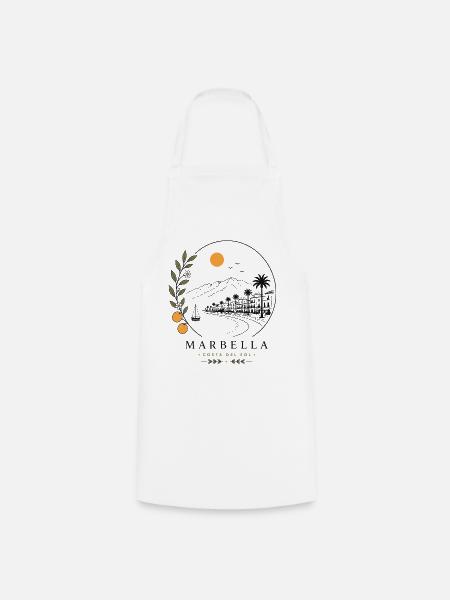 Marbella Küstenstimmung - Kochschürze - Weiß