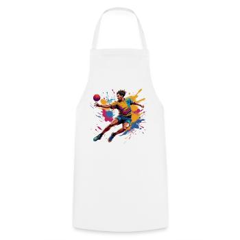 Handball Handball Player Handball Coach Fan Gift - Cooking Apron - white - Front - AI Model Male 185 dark (185cm)