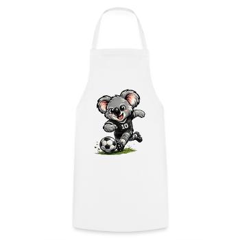 Süßer Koala spielt Fußball - Kochschürze - Weiß - Vorne - AI Model Male 185 dark (185cm)
