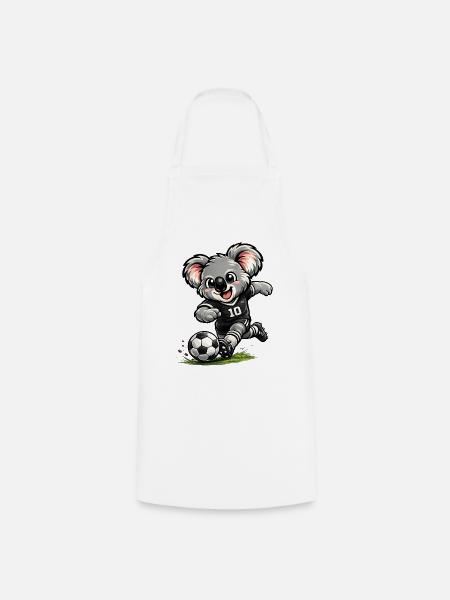 Süßer Koala spielt Fußball - Kochschürze - Weiß
