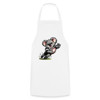 Süßer Koala spielt Rugby - Kochschürze - Weiß - Vorne - AI Model Male 185 dark (185cm)