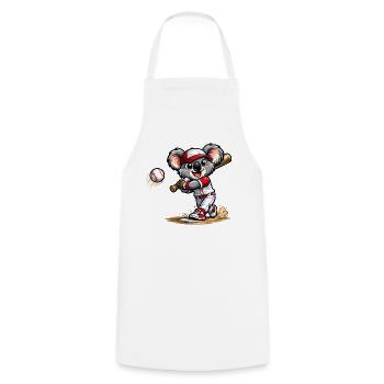 Koala Baseball - Kochschürze - Weiß - Vorne - AI Model Male 185 dark (185cm)