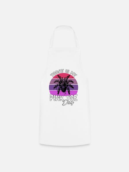 Pinkzeh Rosafuss Tarantel - Kochschürze - Weiß