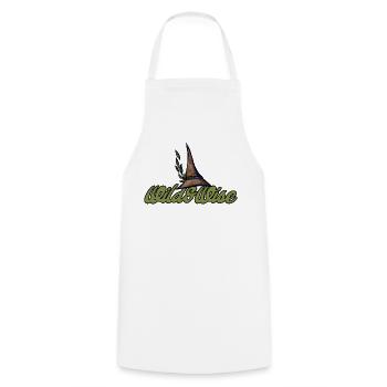 Wild & Wise Nature Wappen - Kochschürze - Weiß - Vorne - AI Model Male 185 dark (185cm)
