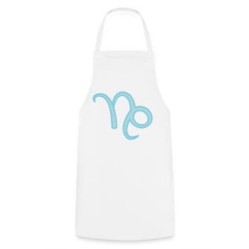 Capricorn Zodiac Sign Symbol Pastel Blue - Cooking Apron - white - Front - AI Model Male 185 dark (185cm)