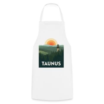 Taunus Vintage | Nature Travel Poster - Kochschürze - Weiß - Vorne - AI Model Male 185 dark (185cm)