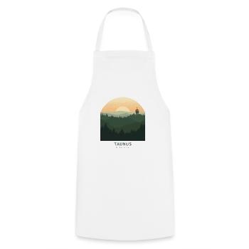 Taunus Germany | Vintage Forest Poster - Kochschürze - Weiß - Vorne - AI Model Male 185 dark (185cm)
