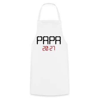 Baby Papa 2027 - Kochschürze - Weiß - Vorne - AI Model Male 185 dark (185cm)