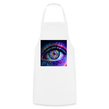 Goa_Eye_PEKE - Cooking Apron - white - Front - AI Model Male 185 dark (185cm)