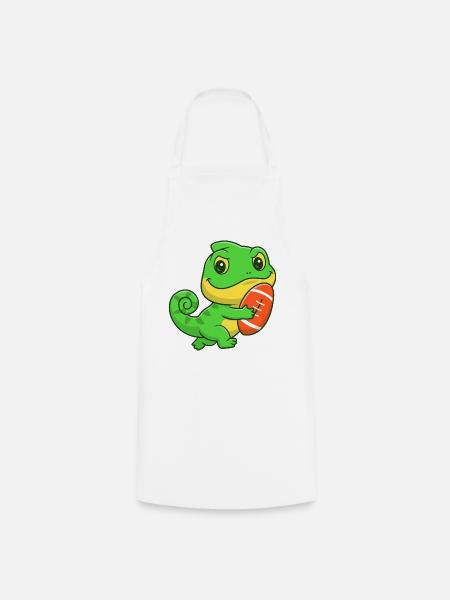 Dino-Gridiron-Niedlichkeit - Kochschürze - Weiß
