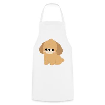 maltipoo - Kochschürze - Weiß - Vorne - AI Model Male 185 dark (185cm)
