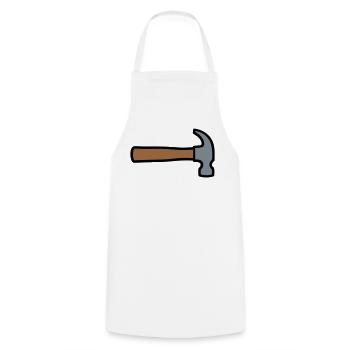 Carpenter's Hammer Tool Icon - Cooking Apron - white - Front - AI Model Male 185 dark (185cm)