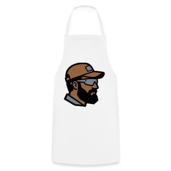 Handwerker Profil Logo - Kochschürze - Weiß - Vorne - AI Model Male 185 dark (185cm)