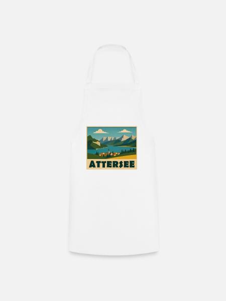 Attersee Minimal - Kochschürze - Weiß