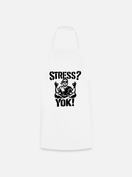 Stress? Yok! | Türkisches Stencil Streetwear Desig - Kochschürze - Weiß
