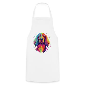 Watercolor Irish Setter - Red Setter Dog Mom Dad - Cooking Apron - white - Front - AI Model Male 185 dark (185cm)