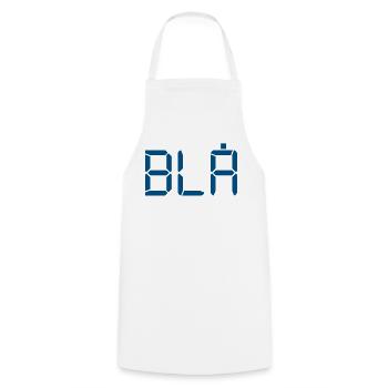 Blue - LCD - Cooking Apron - white - Front - AI Model Male 185 dark (185cm)