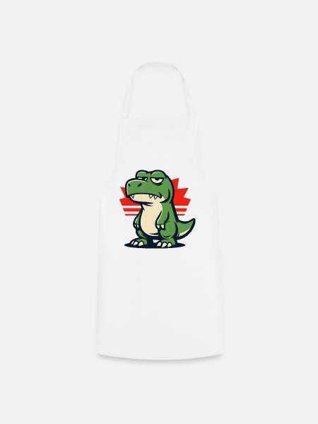 Chillig Dinosaur Mood Grumpy - Kochschürze - Weiß