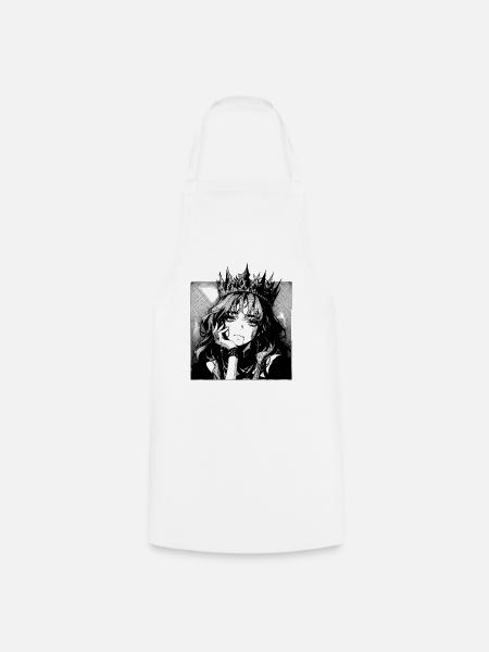 Queen of Shadows Manga Portrait - Cooking Apron - white